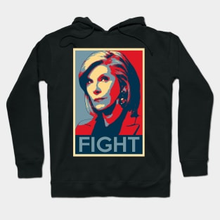 Diane Lockhart FIGHT Poster Hoodie